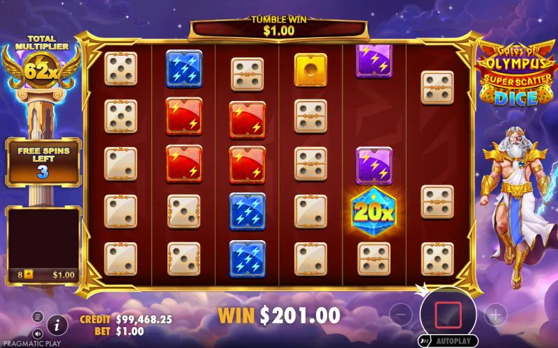 Gates of Olympus Super Scatter Dice gameplay screenshot