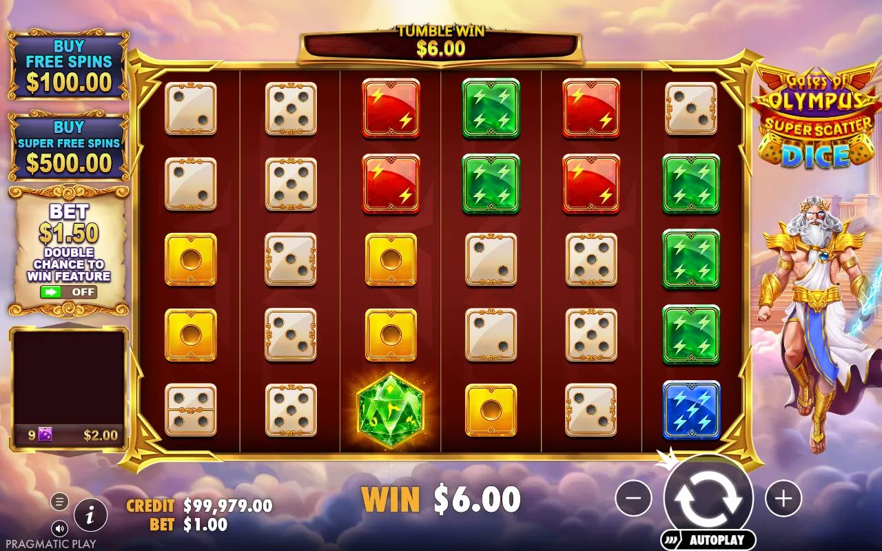 Gates of Olympus Super Scatter Dice - screenshot 2