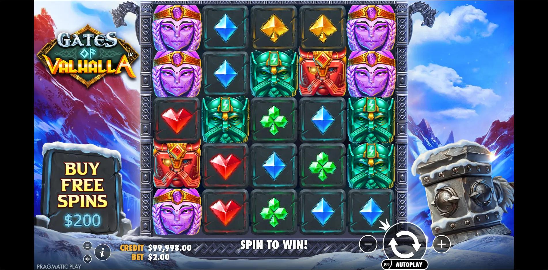 Gates of Valhalla slot gameplay screenshot