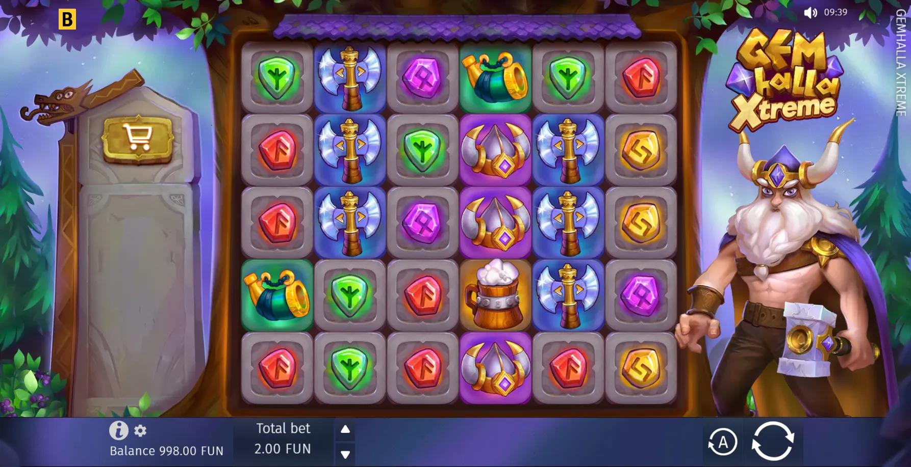 Gemhalla Xtreme slot gameplay screenshot