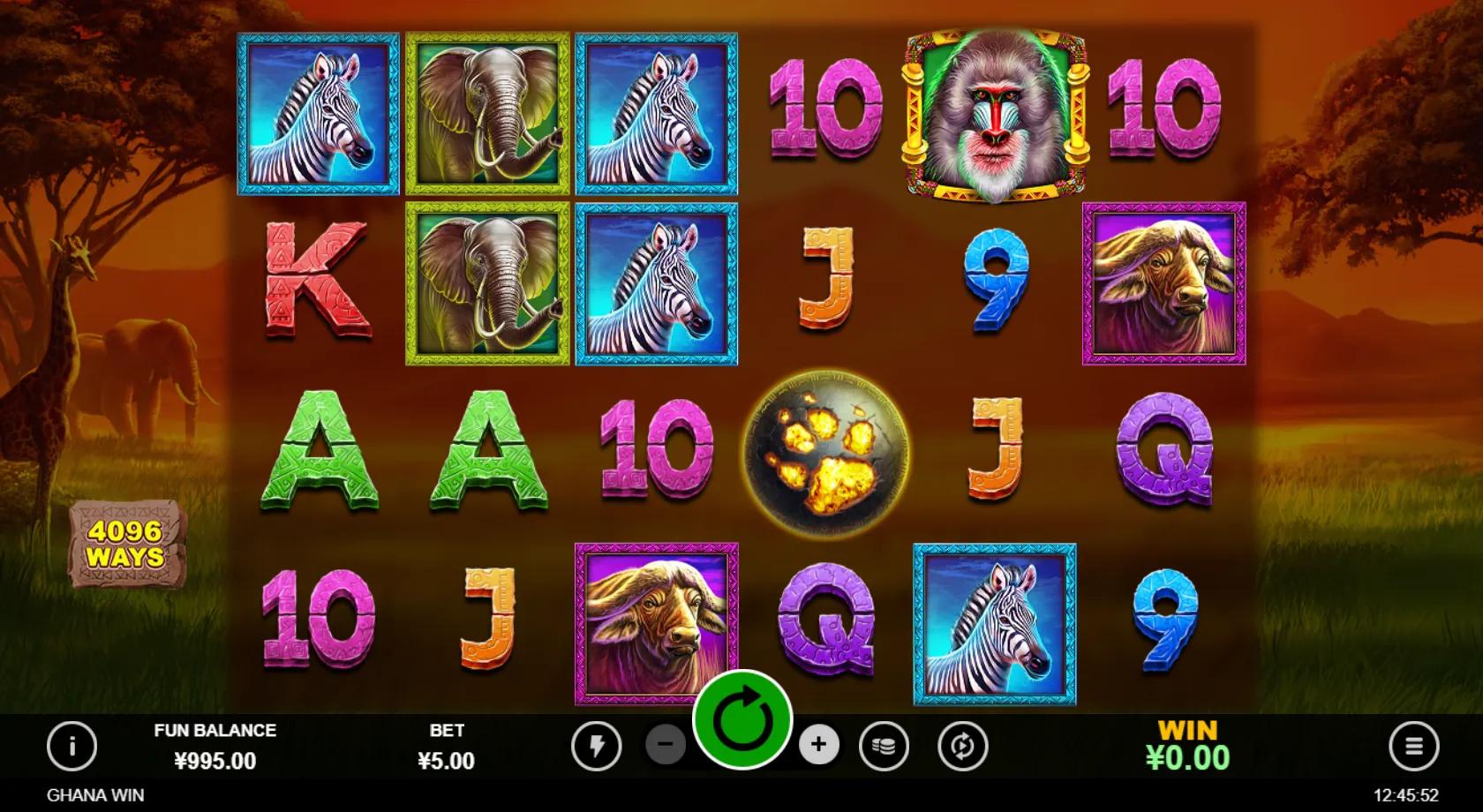 Ghana Win slot gameplay screenshot