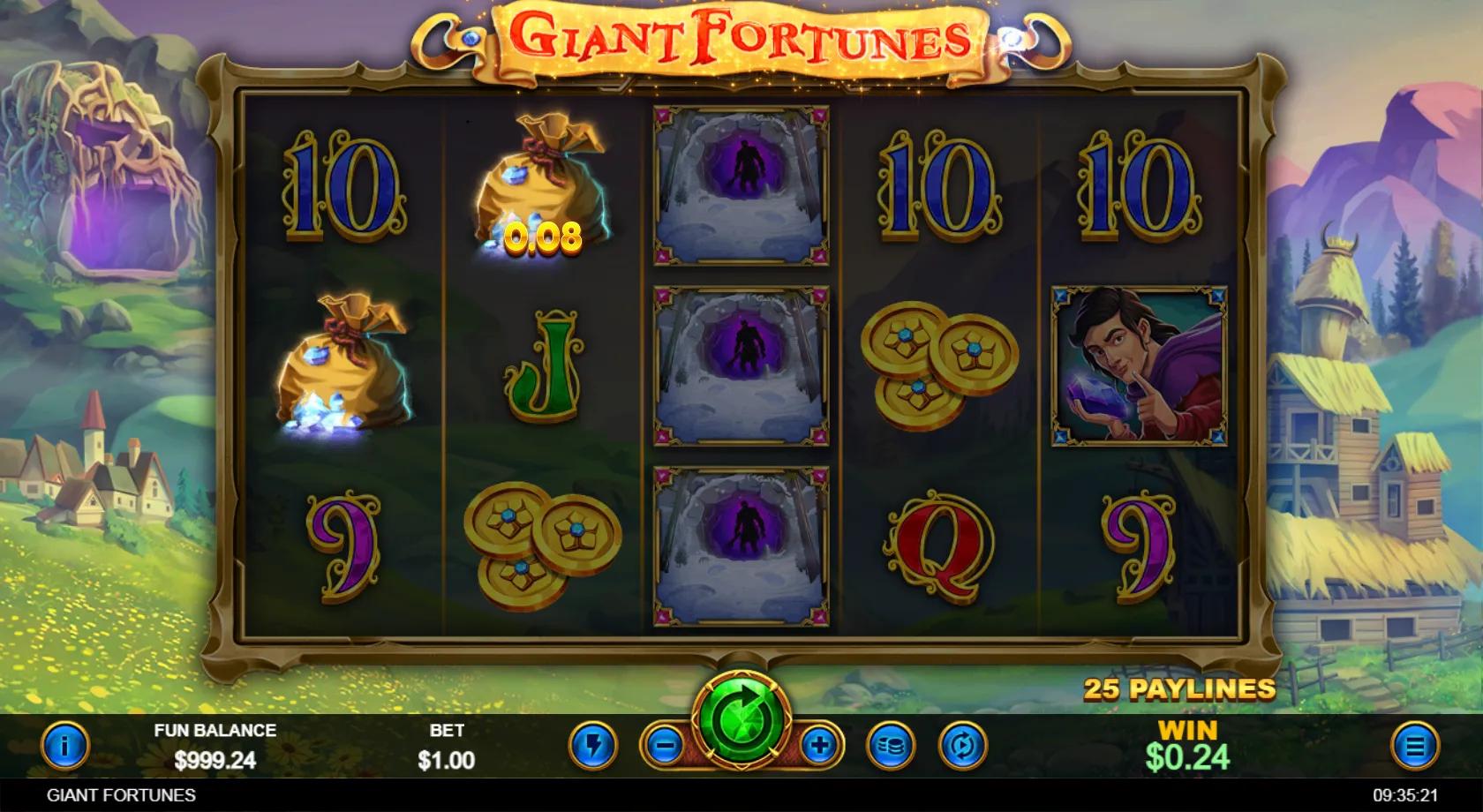 Giant Fortunes slot gameplay screenshot