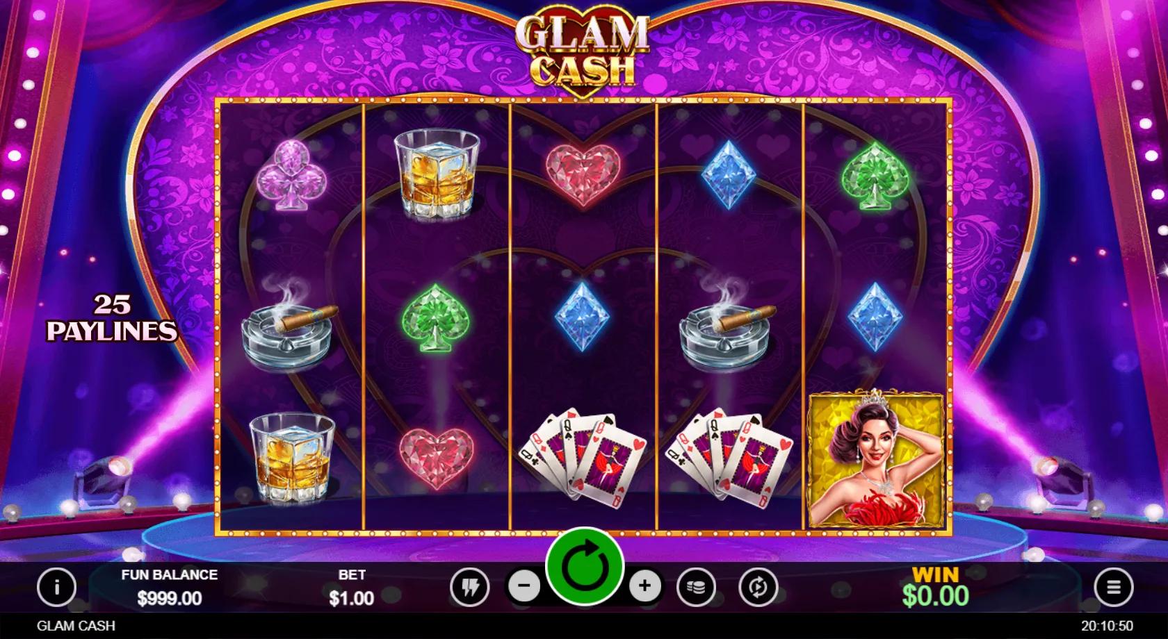 Glam Cash slot gameplay screenshot