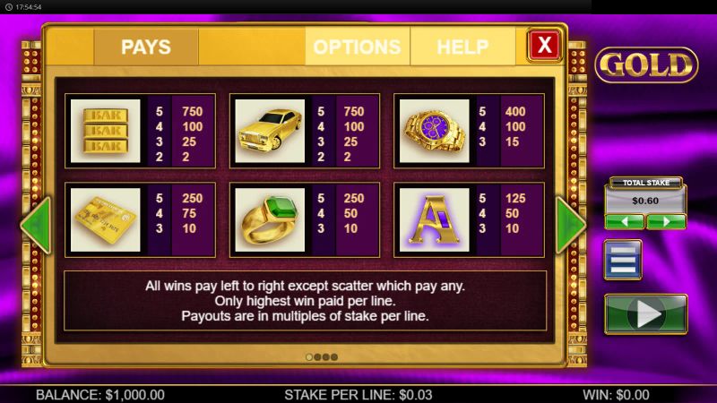 Gold gameplay screenshot
