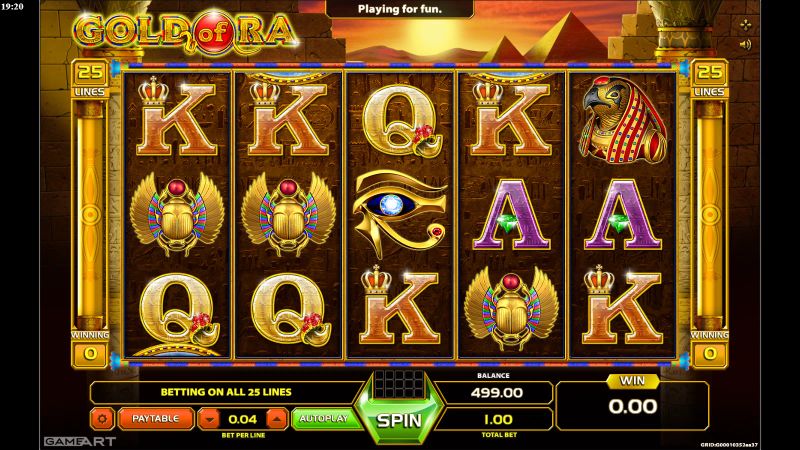 Gold of Ra gameplay screenshot