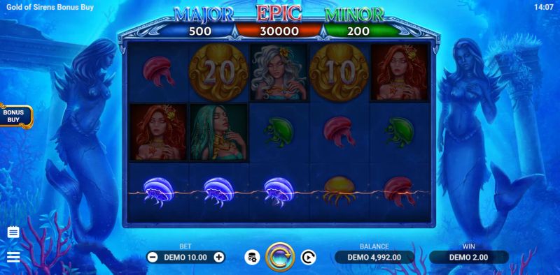 Gold of Sirens Bonus Buy gameplay screenshot