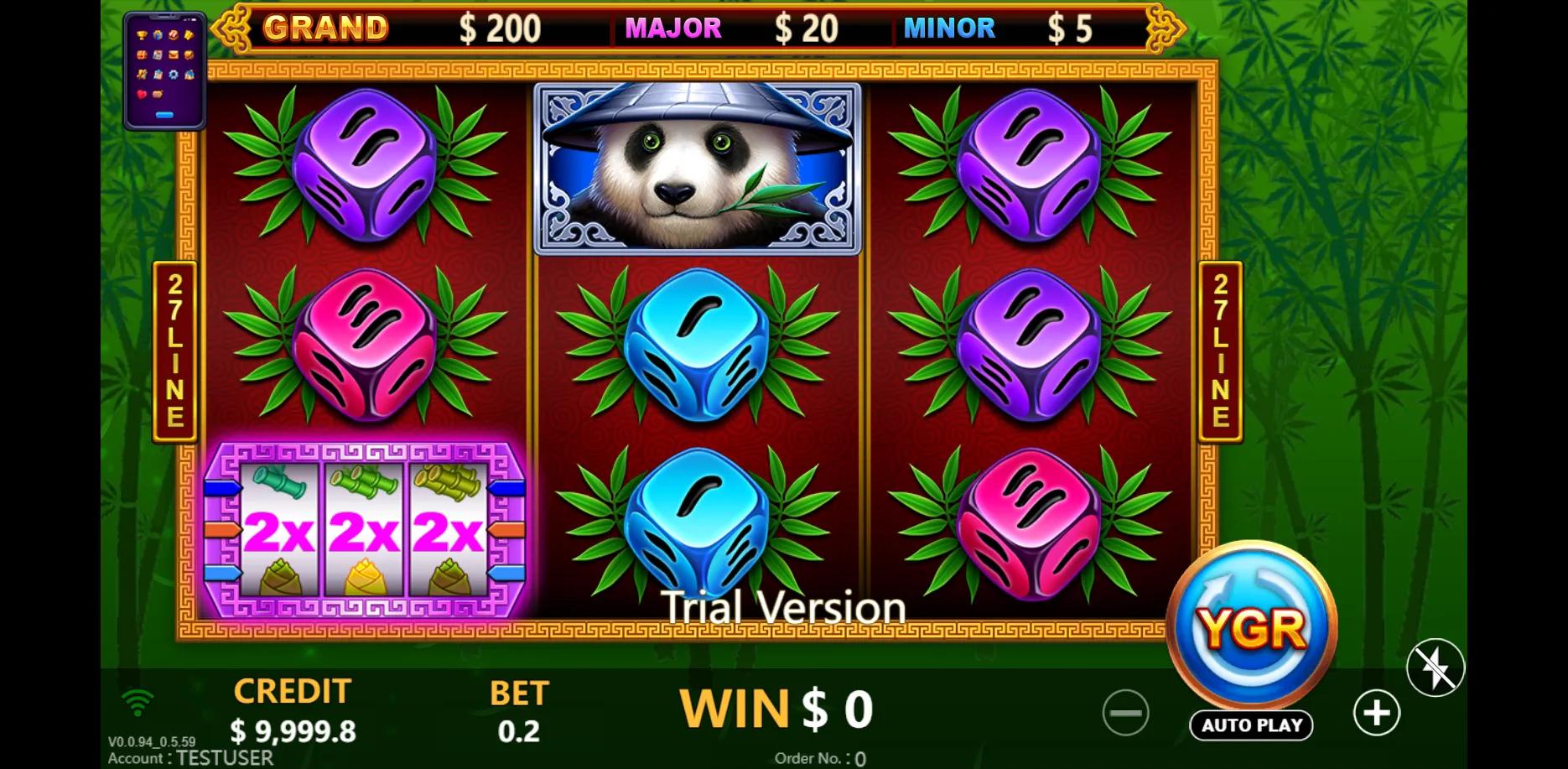 Gold Panda Rush slot gameplay screenshot