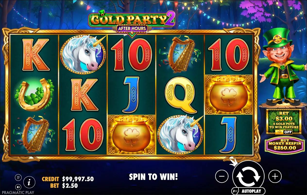 Gold Party 2 - After Hours slot gameplay screenshot