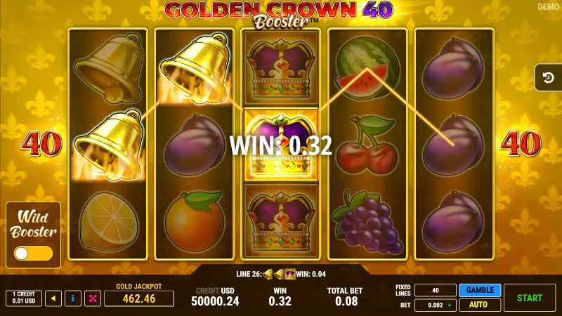 Golden Crown 40 Booster gameplay screenshot