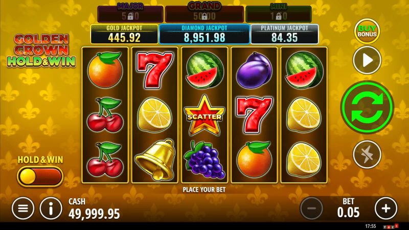 Golden Crown Hold & Win gameplay screenshot