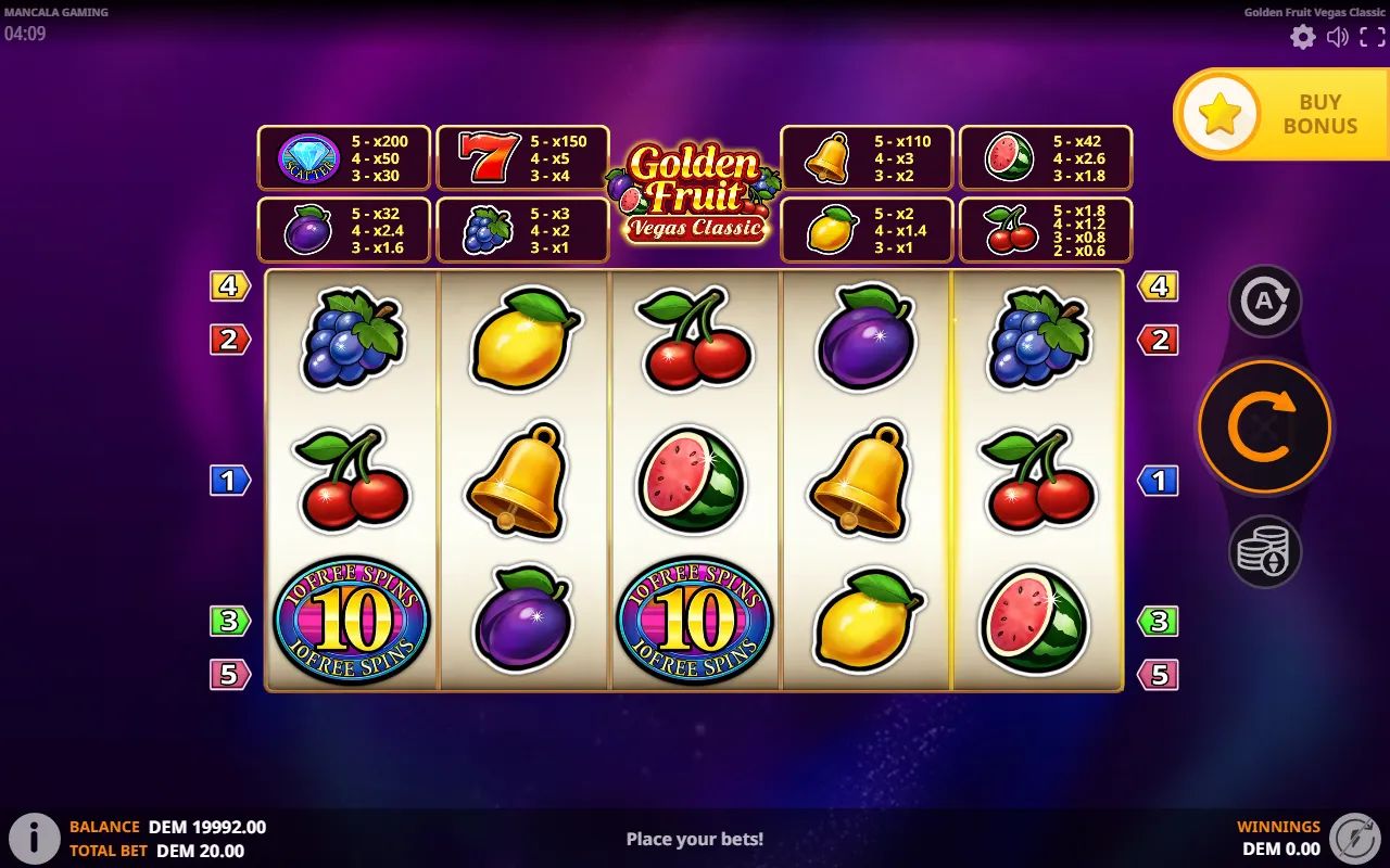 Golden Fruit Vegas Classic - screenshot 3