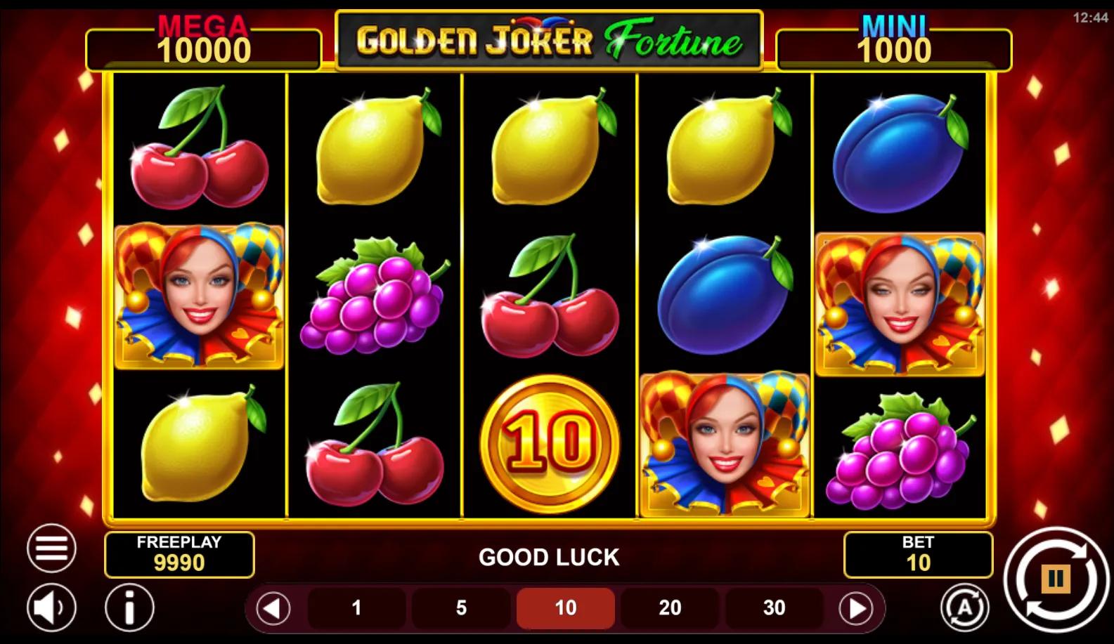 Golden Joker Fortune slot gameplay screenshot