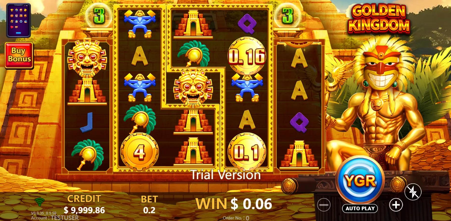 Golden Kingdom slot gameplay screenshot