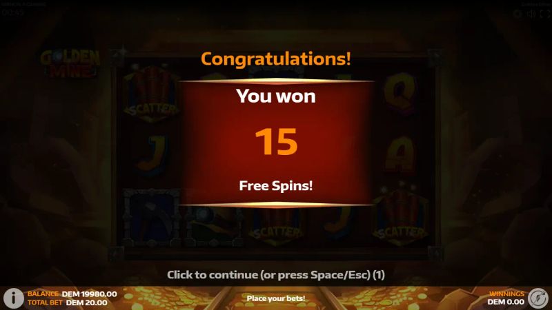 Golden Mine gameplay screenshot