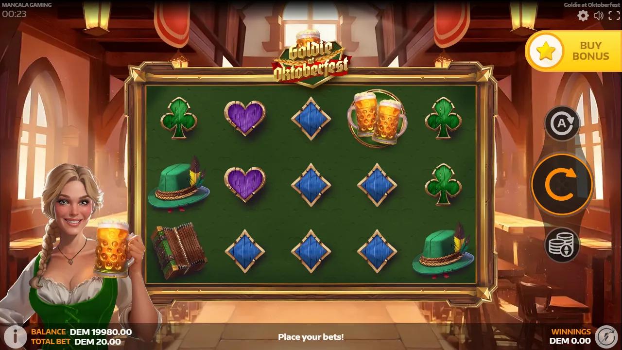 Goldie at Oktoberfest slot gameplay screenshot