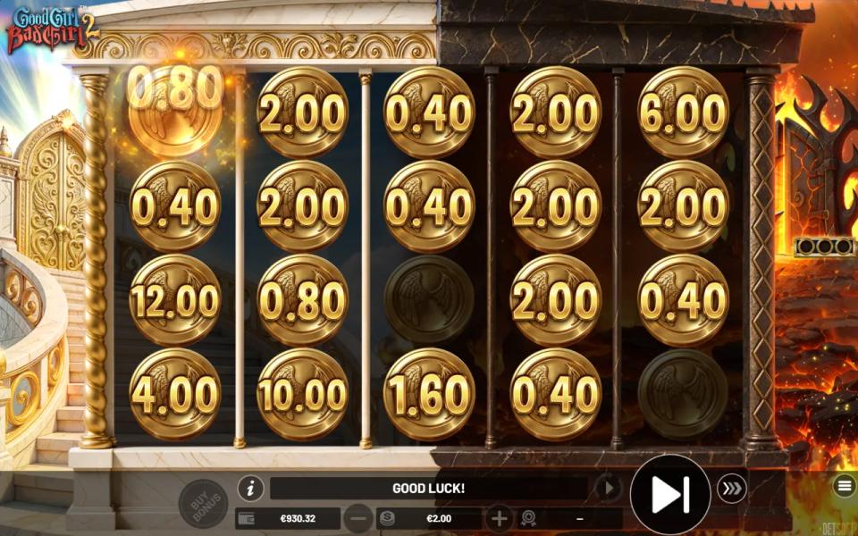 Hold and win board with eighteen of twenty cells holding gold prize coins
