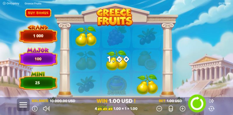 Greece Fruits gameplay screenshot