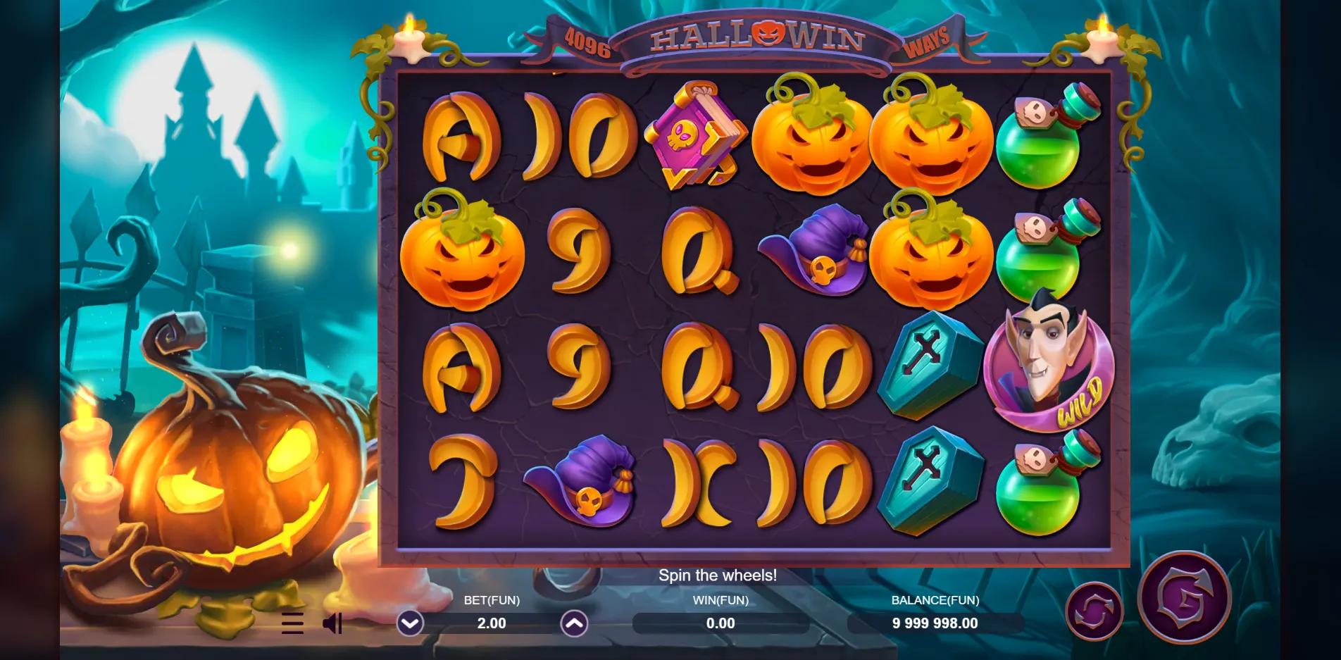 HalloWin slot gameplay screenshot