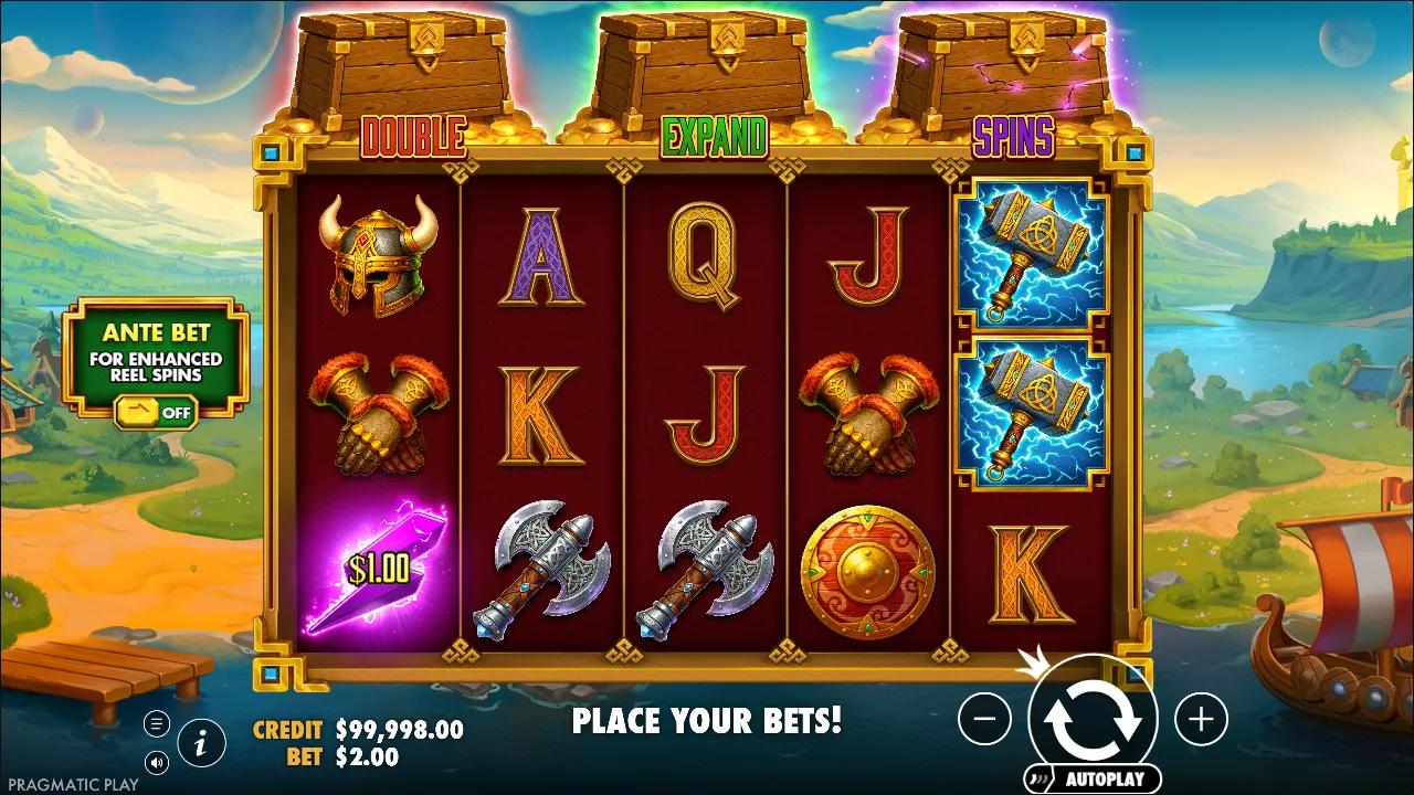 Hammerstorm slot gameplay screenshot