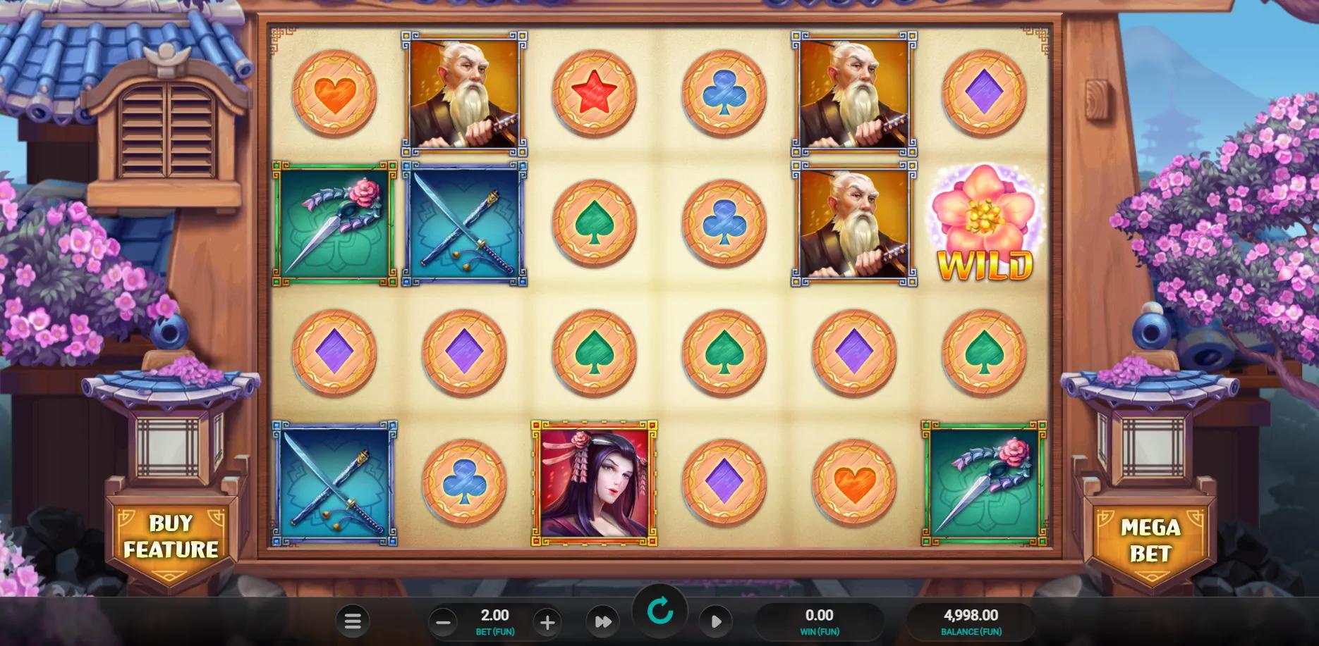 Hazakura Ways slot gameplay screenshot