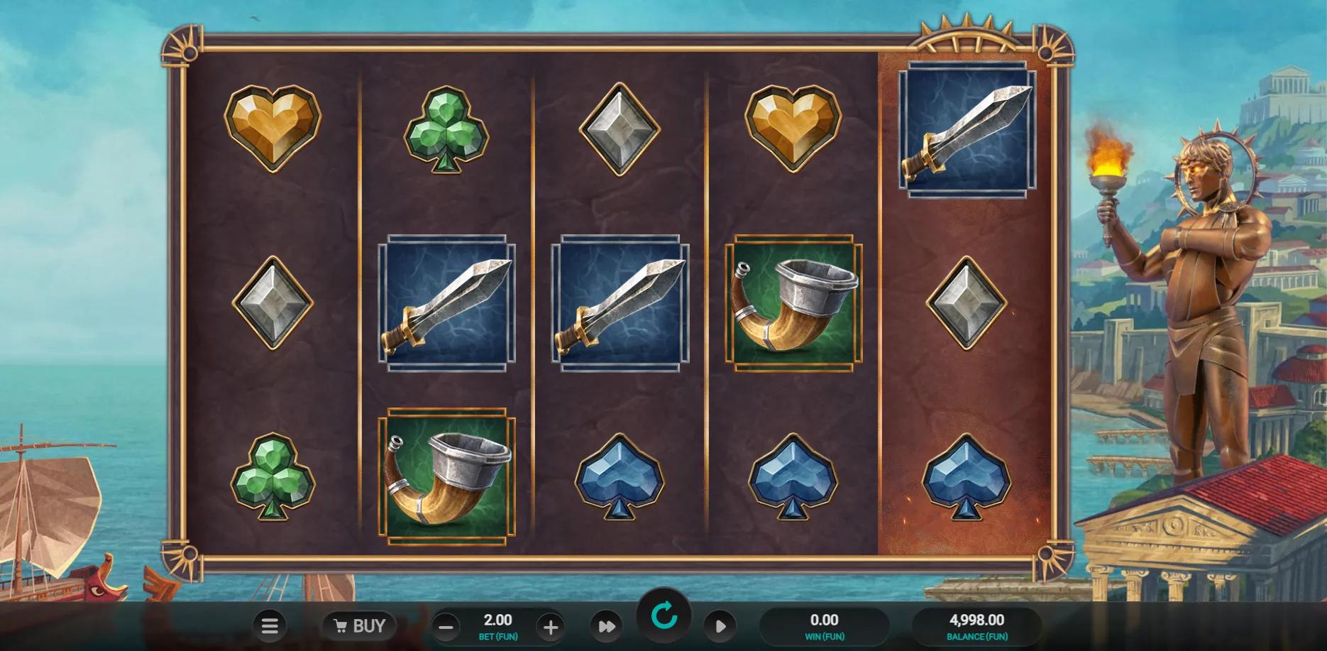 Helios' Fury slot gameplay screenshot