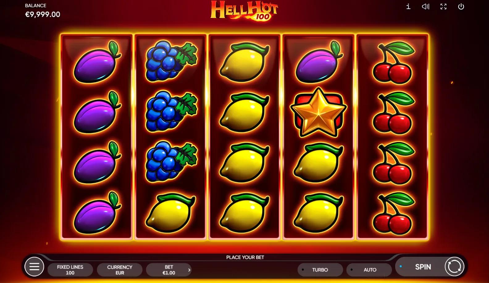 Hell Hot 100 - Gamble active on Endorphina's Classic slot