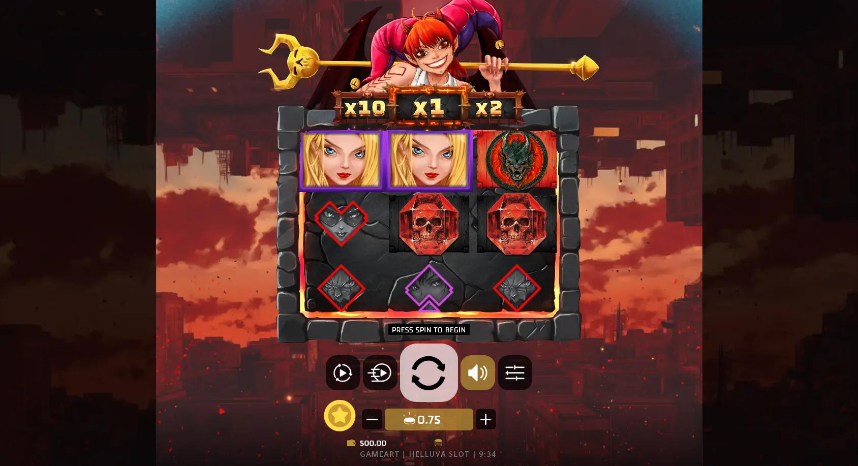 Helluva Slot slot gameplay screenshot