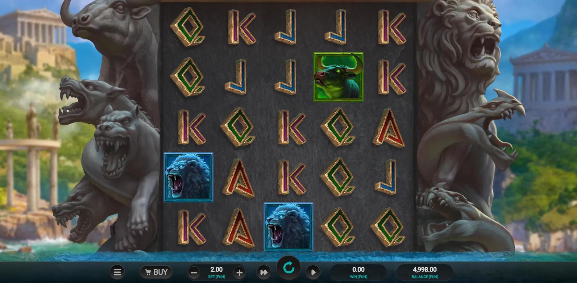 Hercules Unleashed slot gameplay screenshot