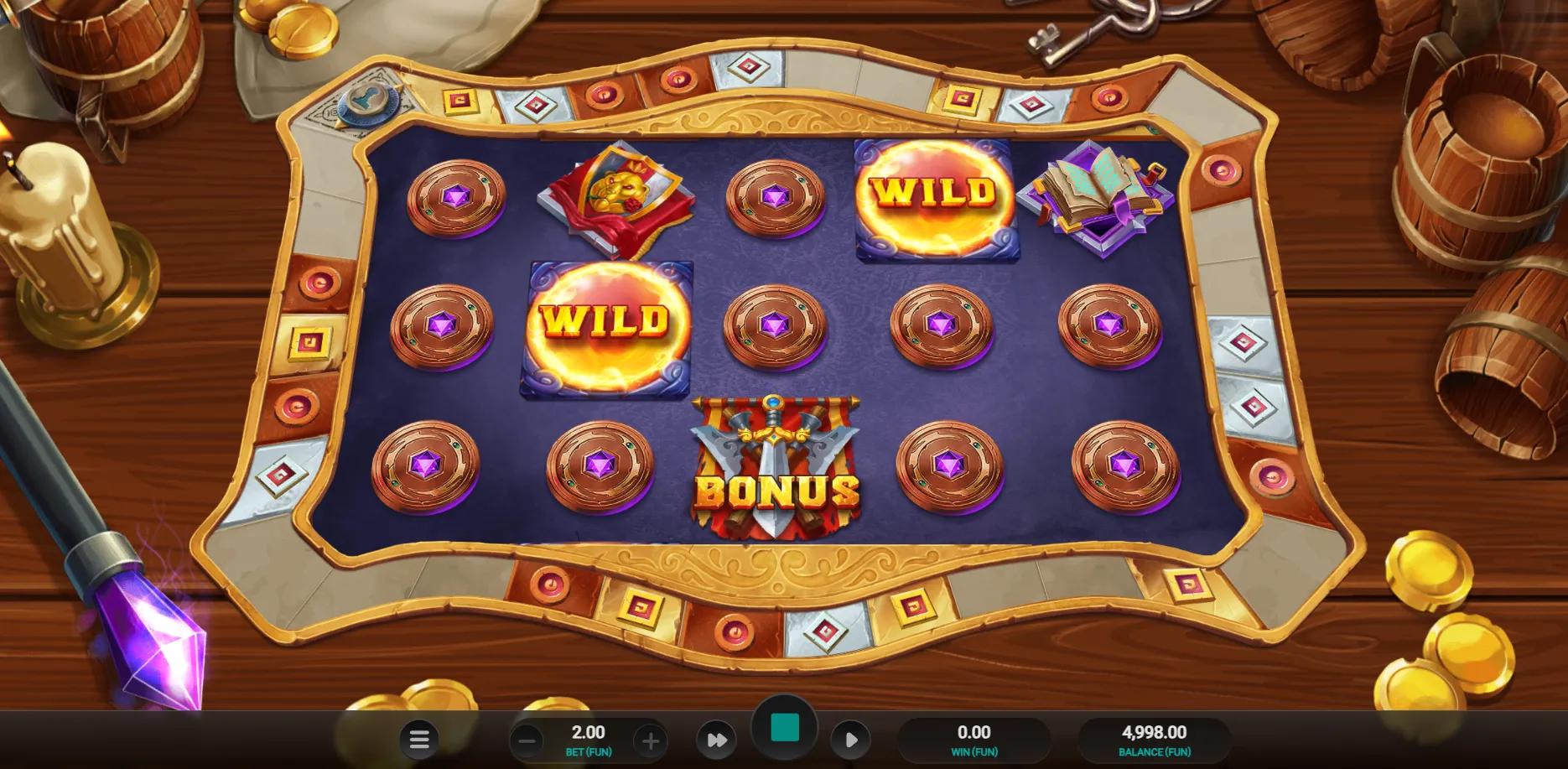 Heroes' Gathering slot gameplay screenshot