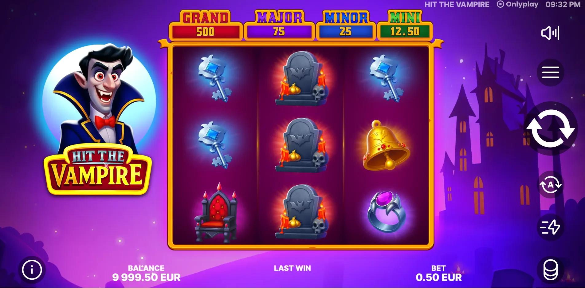 Hit the Vampire slot gameplay screenshot