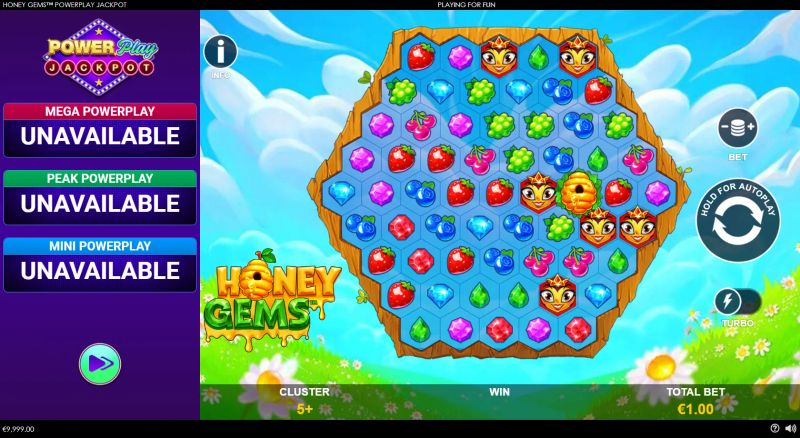 Honey Gems PowerPlay Jackpot gameplay screenshot