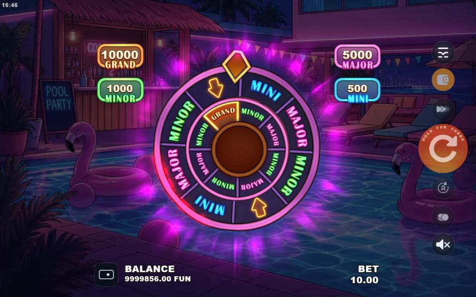 The two-ring Wheel of Fortune with a single grand jackpot slice on the inner ring