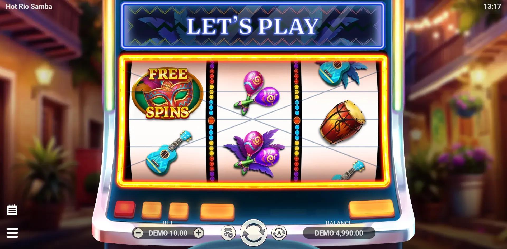 Hot Rio Samba slot gameplay screenshot