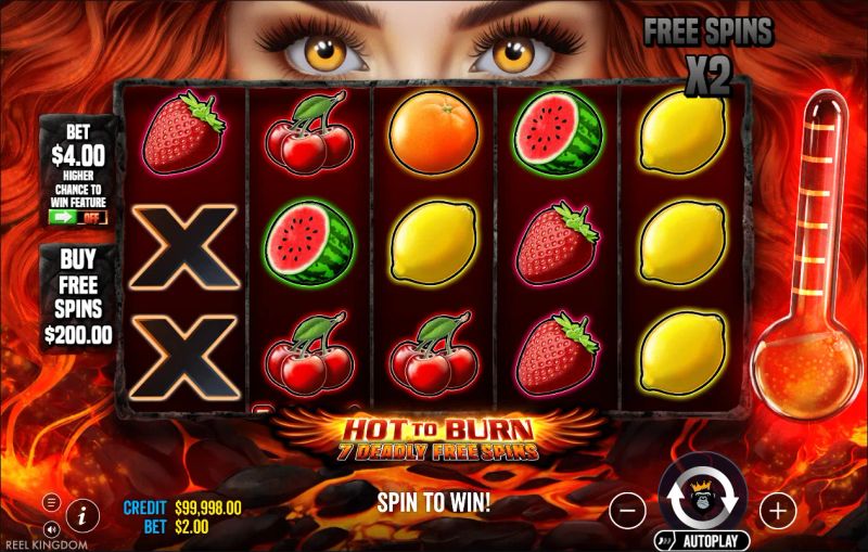 Hot to Burn - 7 Deadly Free Spins gameplay screenshot