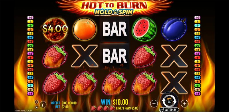 Hot to Burn Hold and Spin gameplay screenshot