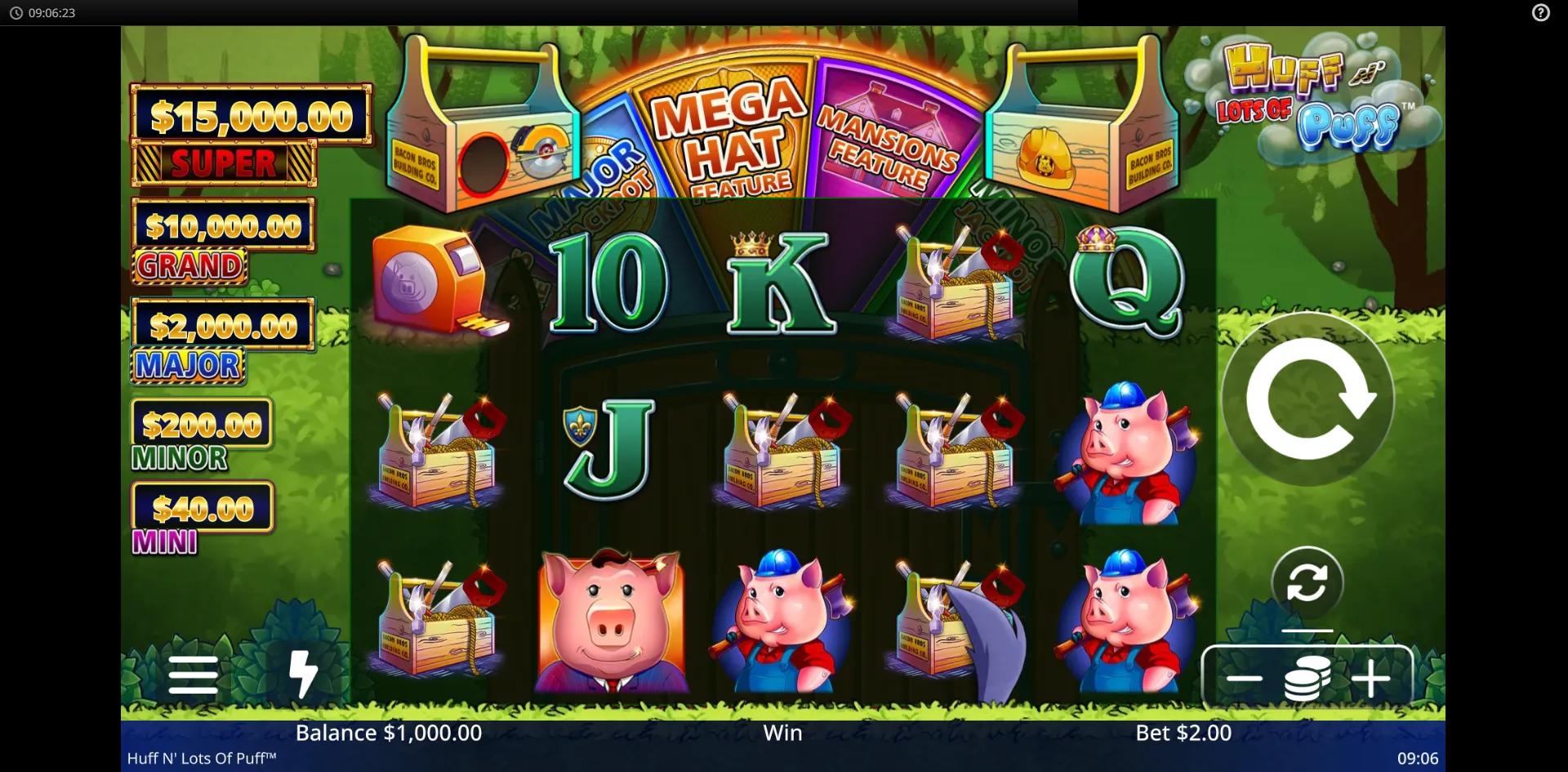 Huff N' Lots of Puff slot gameplay screenshot
