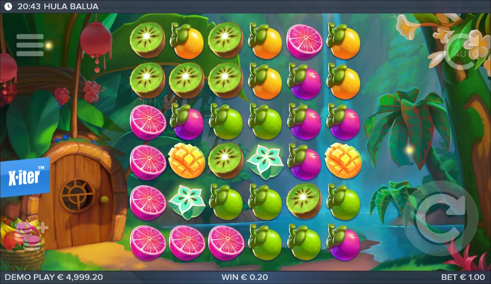 Hula Balua reels showing Adventure symbols and Big Symbols
