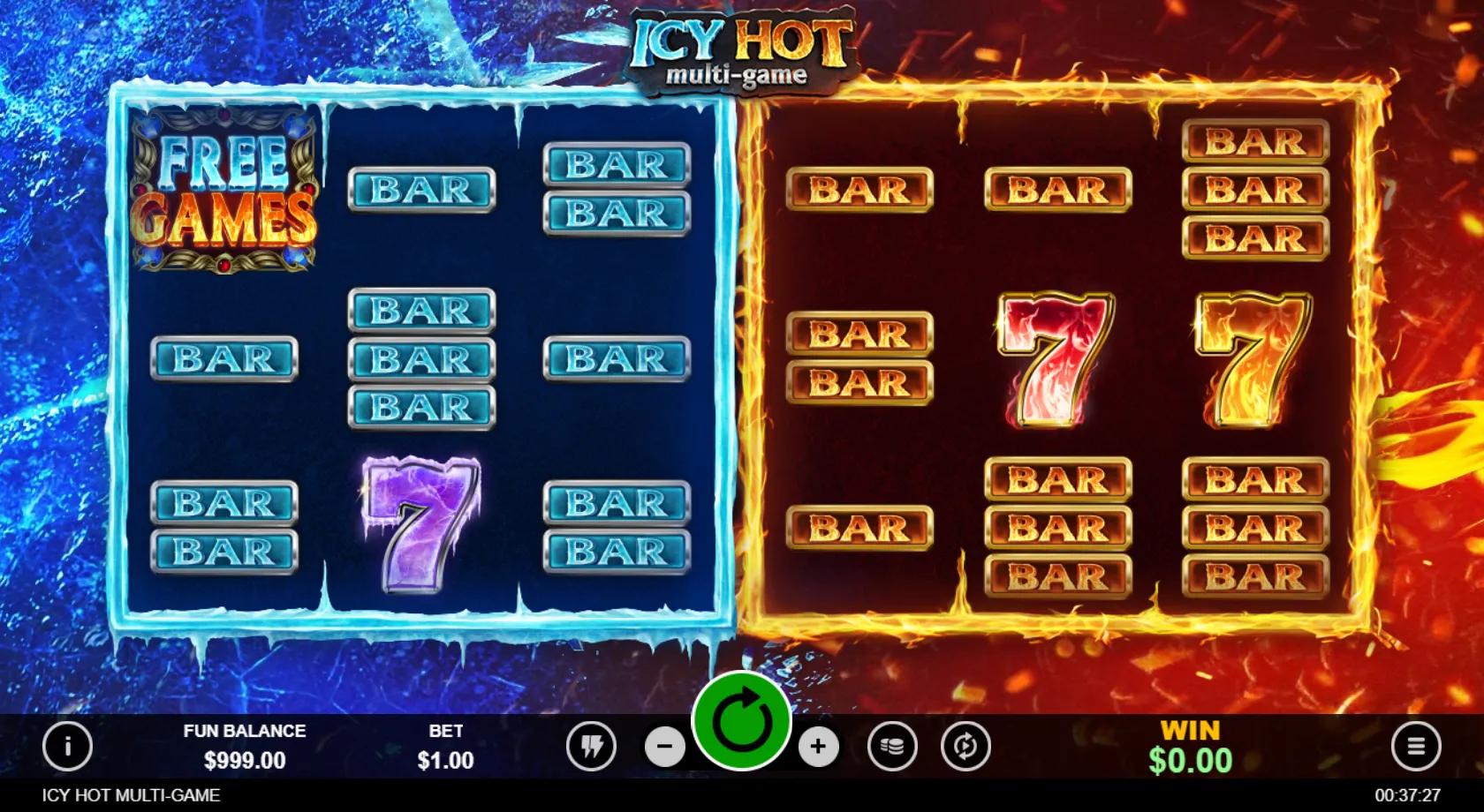Icy Hot Multi-Game slot gameplay screenshot