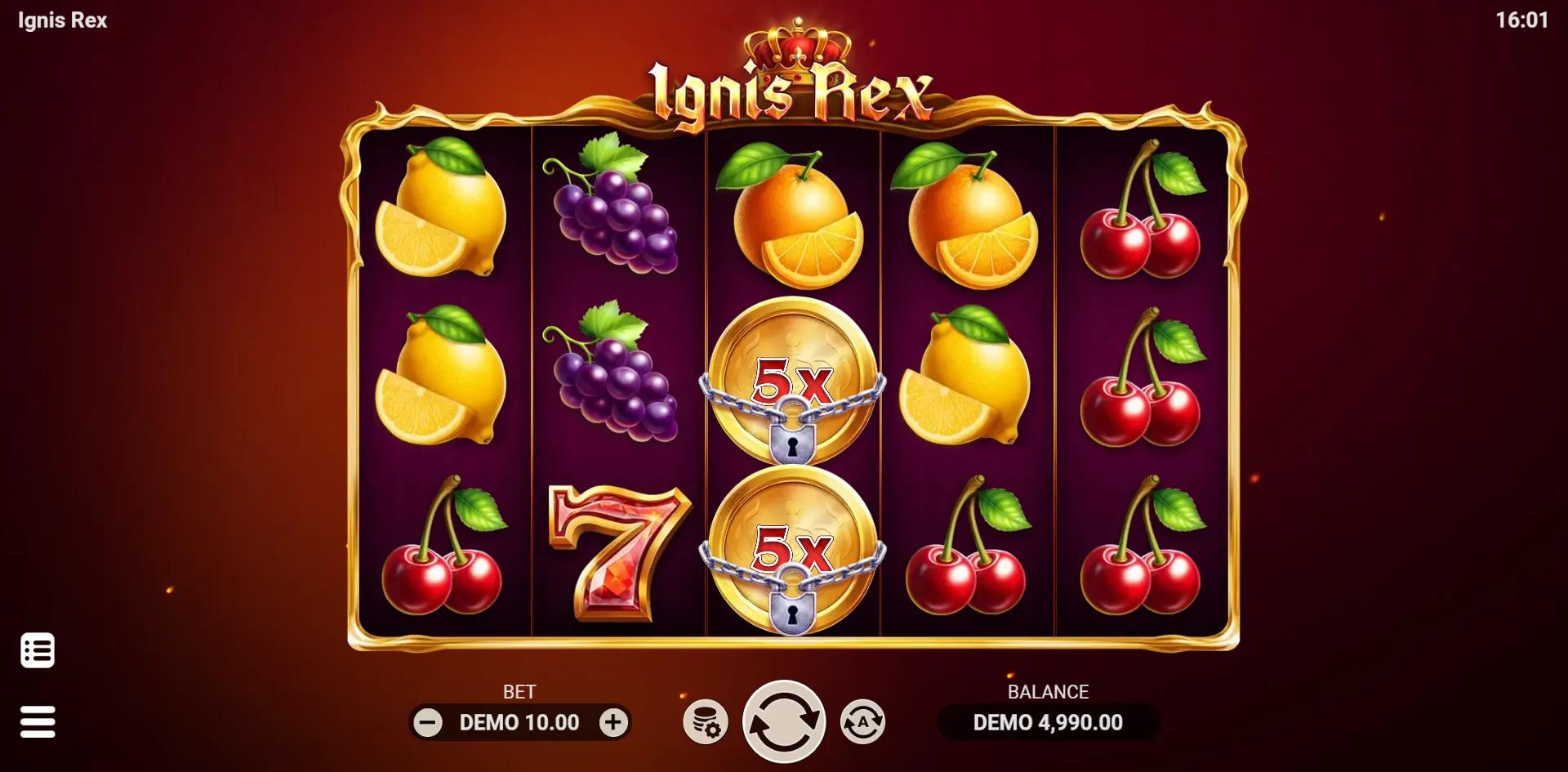 Ignis Rex slot gameplay screenshot