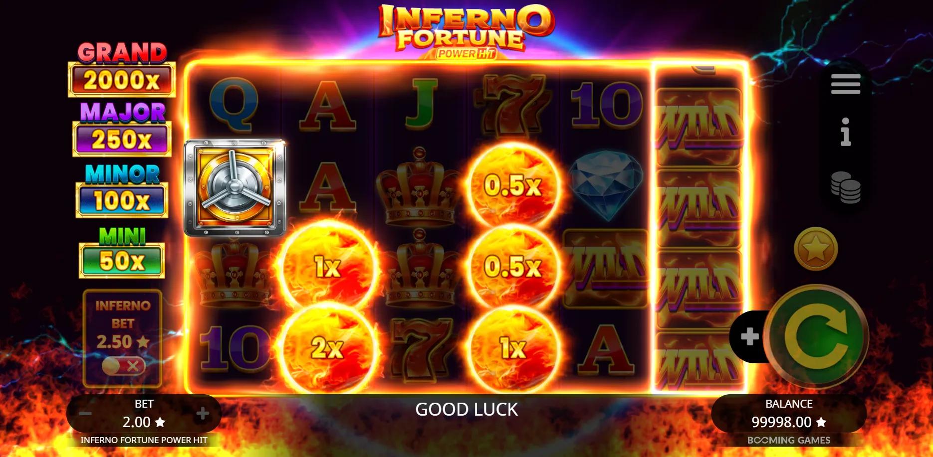 Inferno Fortune Power Hit slot gameplay screenshot