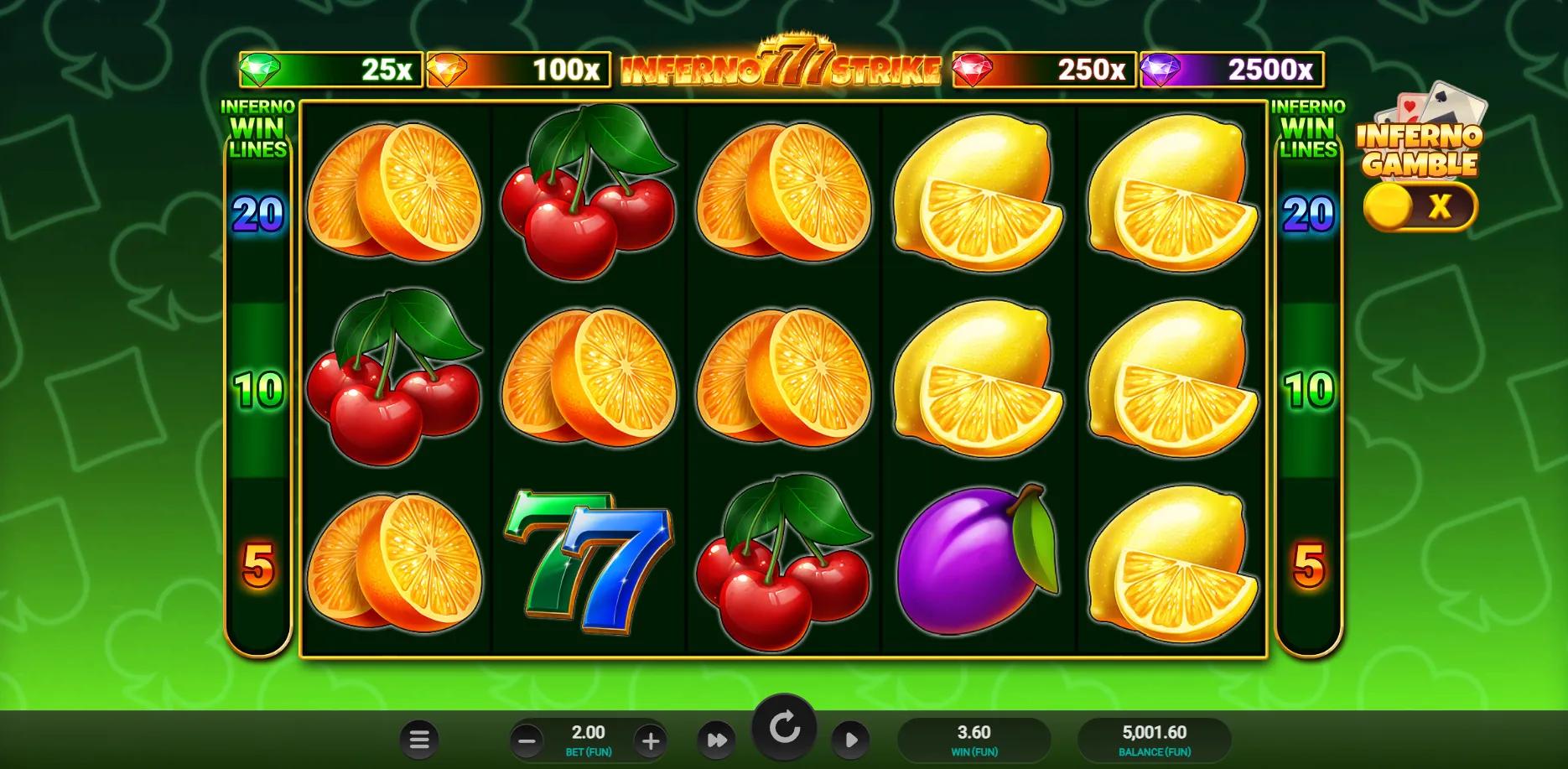 Inferno Strike slot gameplay screenshot