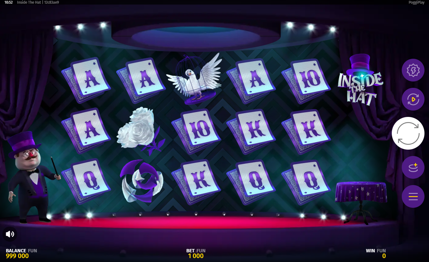 Inside The Hat slot gameplay screenshot