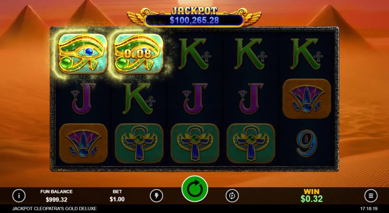 Jackpot Cleopatra's Gold Deluxe gameplay screenshot