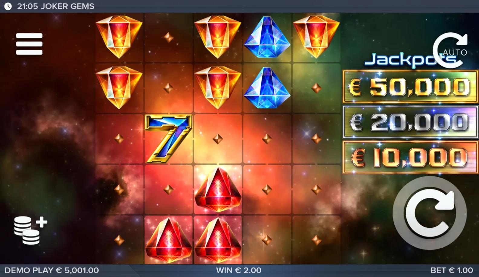 Joker Gems slot gameplay screenshot