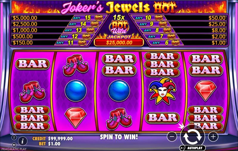 Joker's Jewels Hot gameplay screenshot