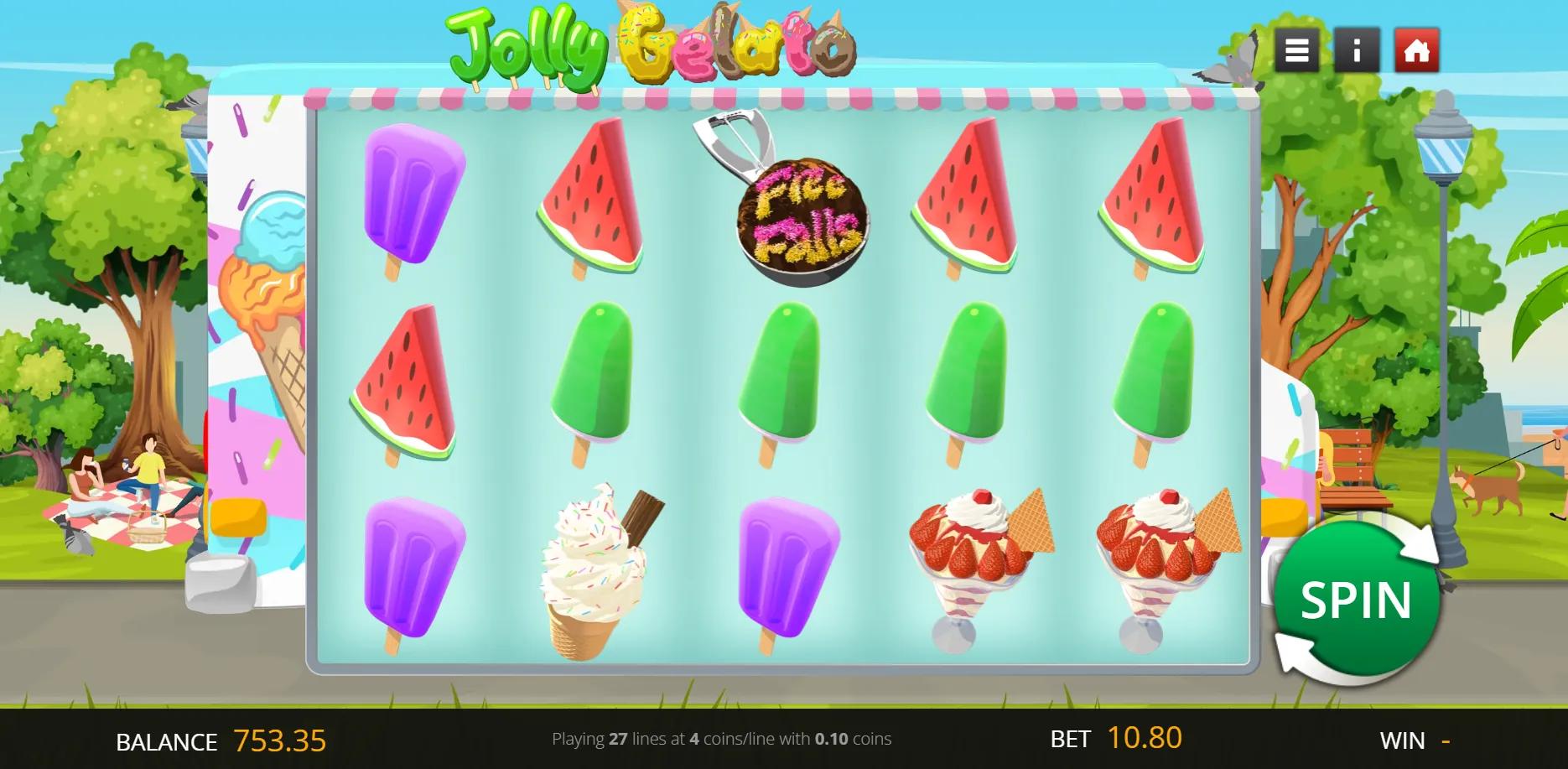 Jolly Gelato slot gameplay screenshot
