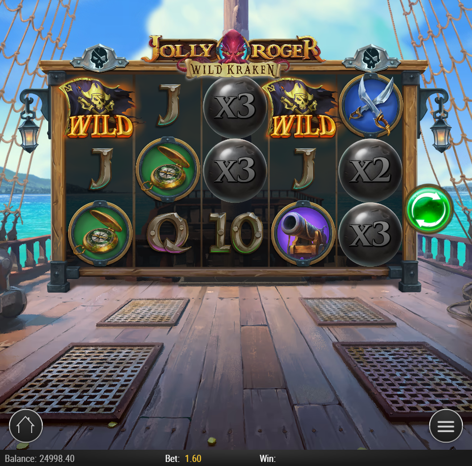 Play'n GO's Jolly Roger Wild Kraken slot - Pirate theme, medium volatility action