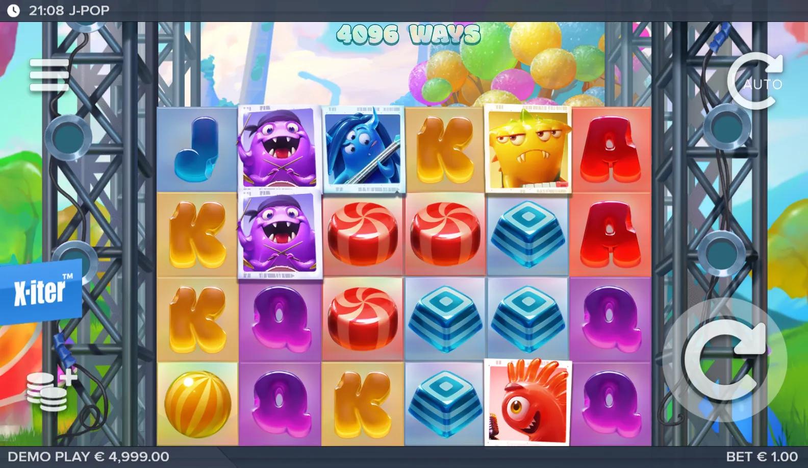 J-POP slot gameplay screenshot