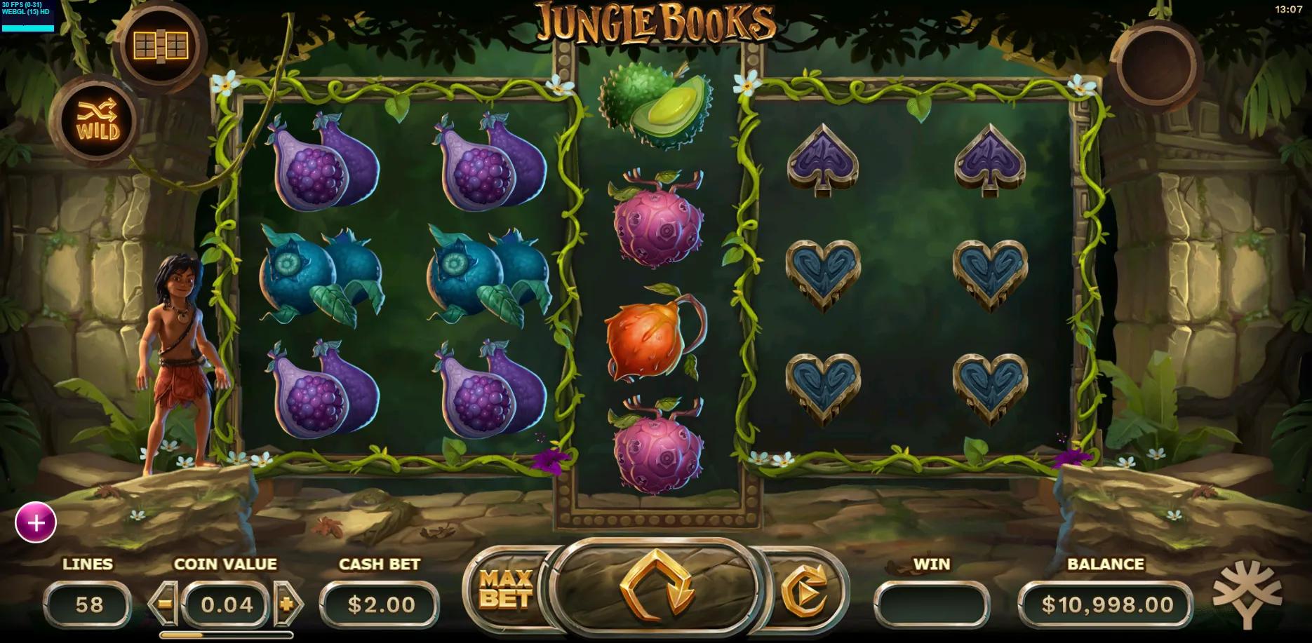 Jungle Books slot gameplay screenshot