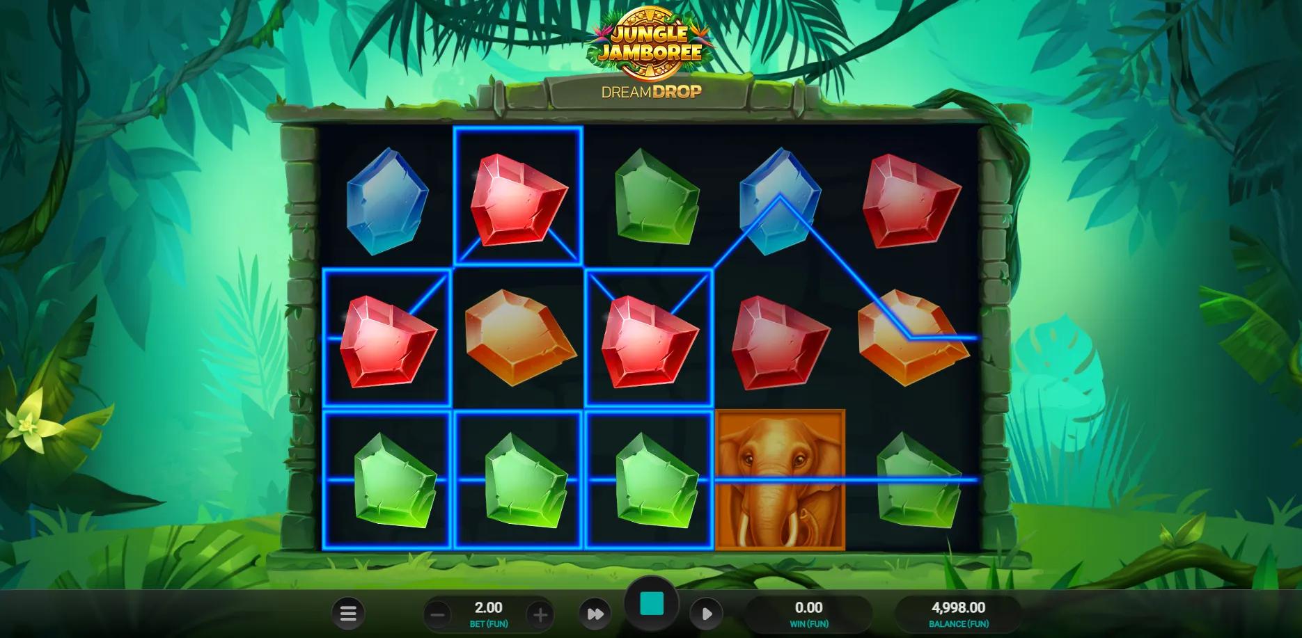 Jungle Jamboree Dream Drop slot gameplay screenshot